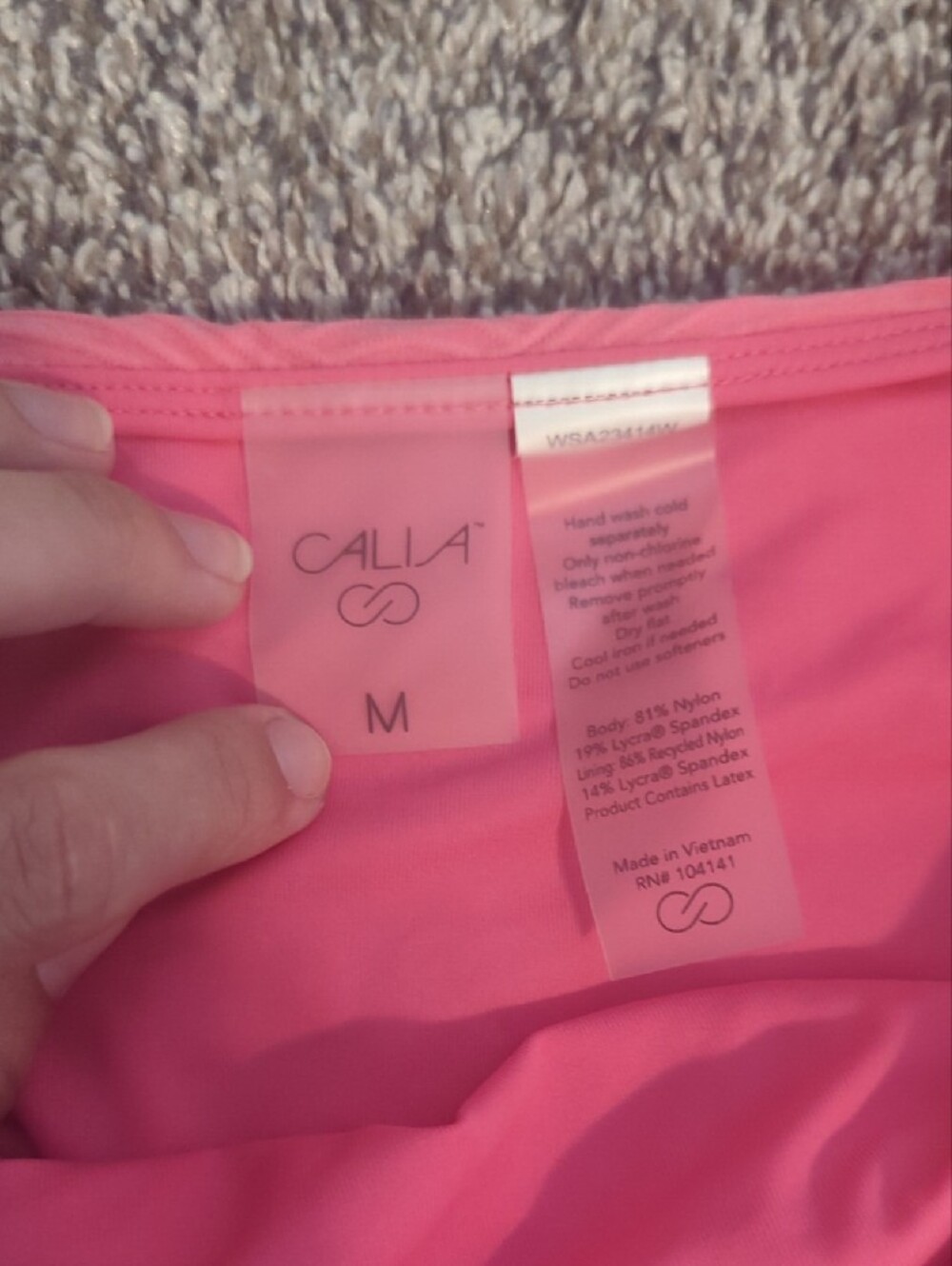 CALIA by Carrie Underwood Pink Seamless Bikini Swim Bottom - Picture 2 of 5